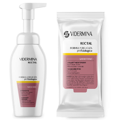 Vidermina Rectal Mousse Detergente 165Ml+15 Salviette