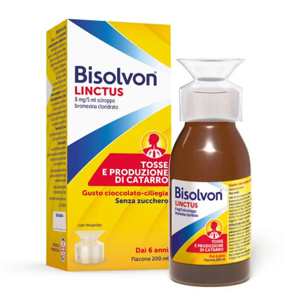 Bisolvon Linctus 8mg/5ml Sciroppo Gusto Cioccolato Ciliegia