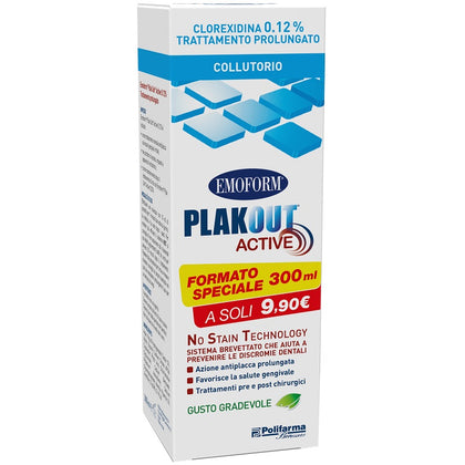 Emoform Plakout Active Collutorio 0,12% Clorexidina 300ml