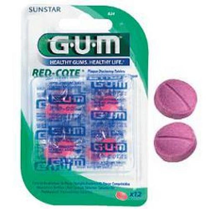 Gum Red-cote Rivela Placca 12 Pastiglie