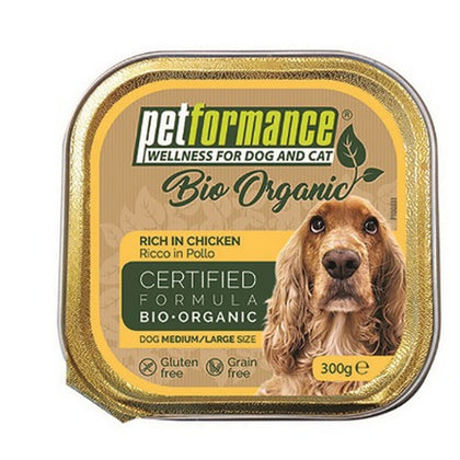 Petformance Bio Organic Vaschetta Cane Ricco In Pollo 300g