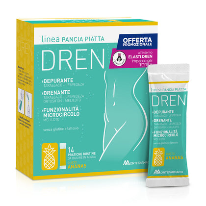 Pancia Piatta Dren Ananas + Elasti Dren Impacco Gel Torba