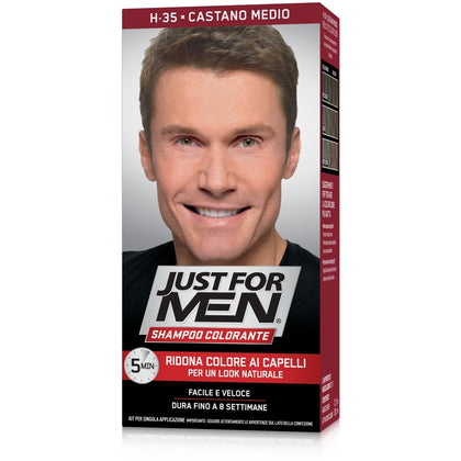Just For Men Shampoo Colorante H35 Castano Medio