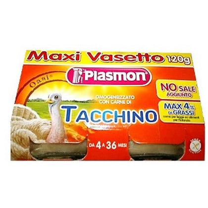 Plasmon Omogeneizzato Tacchino 120gx2 Pezzi