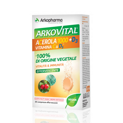 Arkovital Acerola 1000+vitamina D3 Compresse Effervescenti (