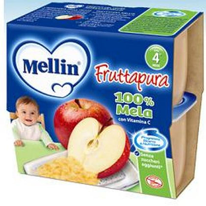 Mellin Frutta Pura Mela 4x100g