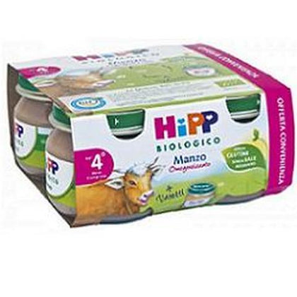 Hipp Bio Omogeneizzato Manzo 80g 4 Pezzi