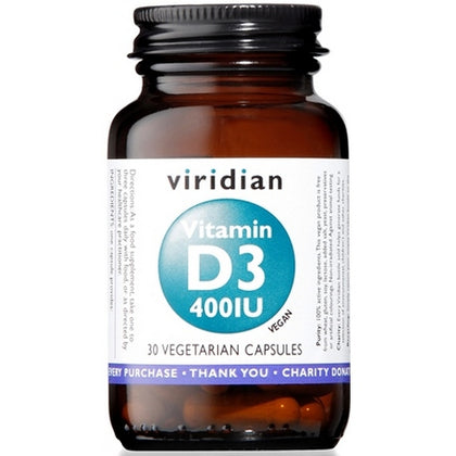 Viridian Vitamin D3 400iu 30cp