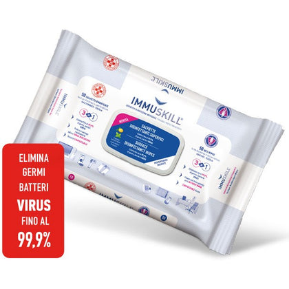 Immuskill Salviette Disinfettanti Superfici 50 Pezzi