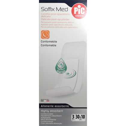 Pic Soffix Med Ster 30x10cm Antibatterico 3 Cerotti