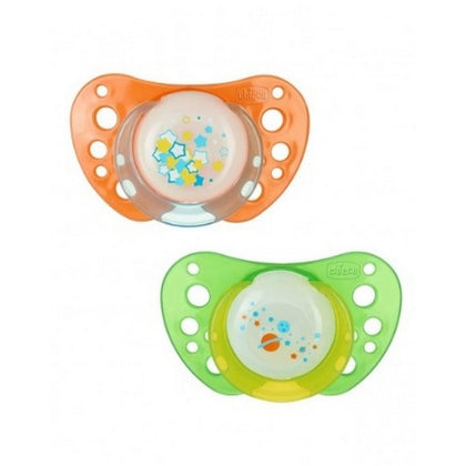 Chicco Succhietto Air Luminoso Silicone 6-12m+ 2 Pezzi